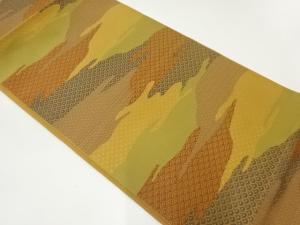 霞模様織出し全通袋帯